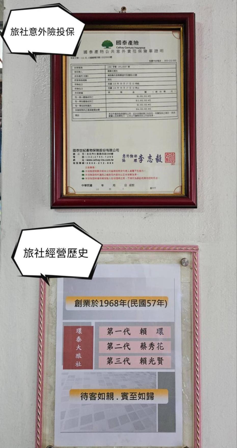 環泰大旅社 A Go Da 單未留電話不接單 Hotel Shuili Ngoại thất bức ảnh